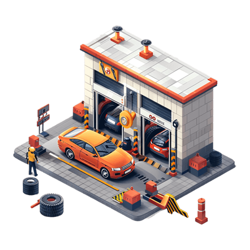 Nearby garage
